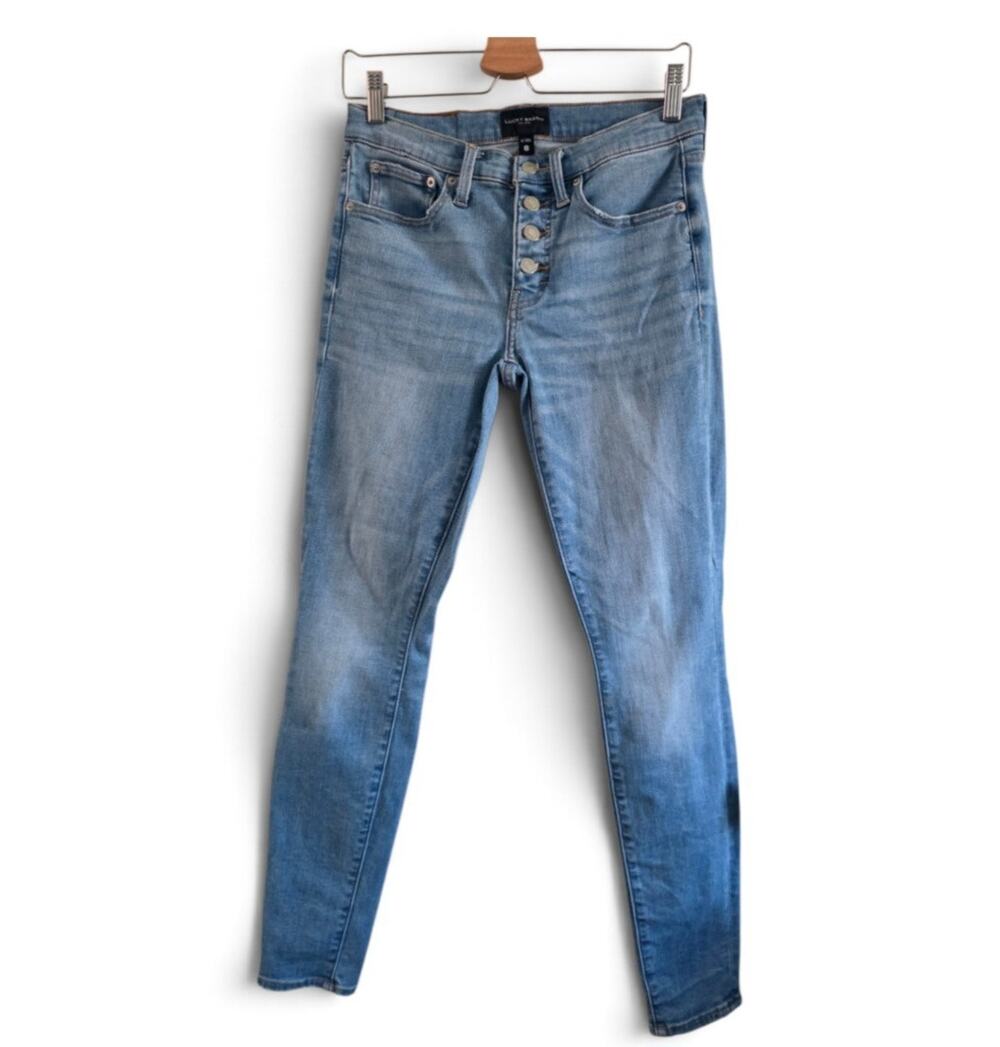Lucky Brand Ava Mid Rise Skinny Jeans Women's 6/28 Light Wash Button Fly
